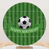 Aperturee - Circle Football Field Stripe Backdrop For Birthday